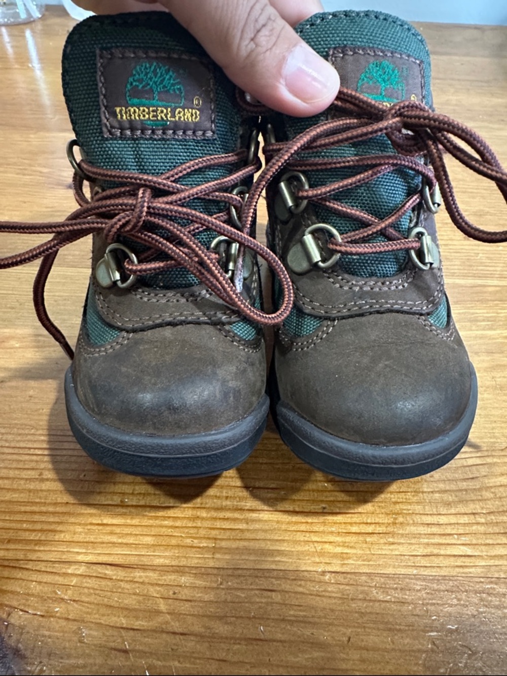 Timberland Kids Brown and Green Outdoor Boots - Picture 4 of 8